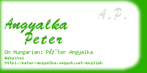 angyalka peter business card